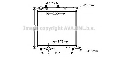PRASCO PEA2289 Radiator, engine cooling